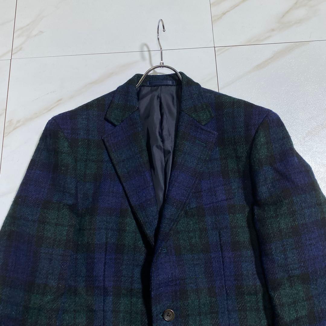 希少⭐︎オックスフォード ハリスツイード ウール チェック テーラードジャケット
