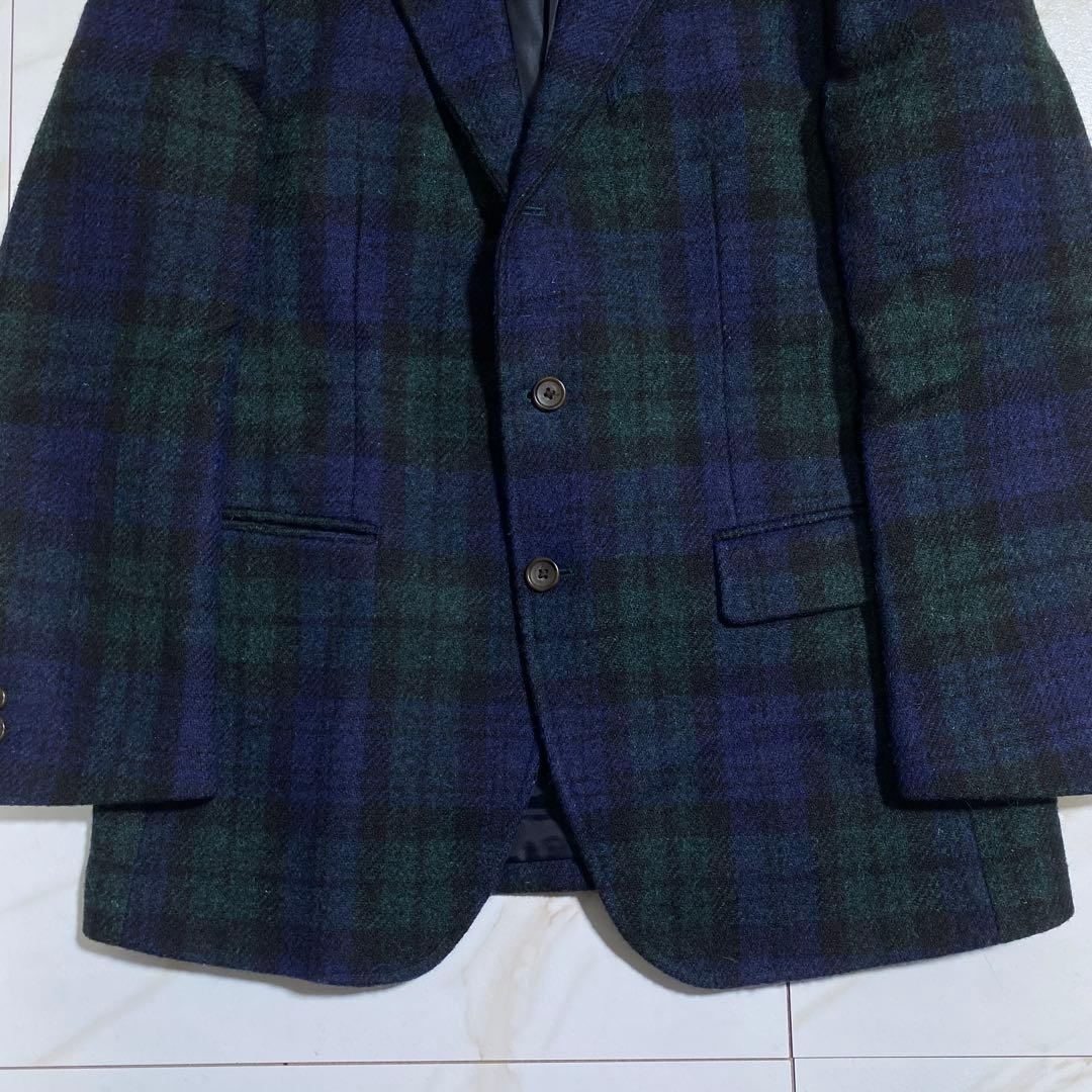 希少⭐︎オックスフォード ハリスツイード ウール チェック テーラードジャケット