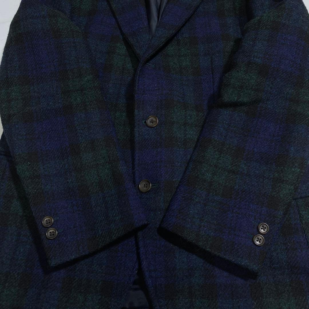 希少⭐︎オックスフォード ハリスツイード ウール チェック テーラードジャケット
