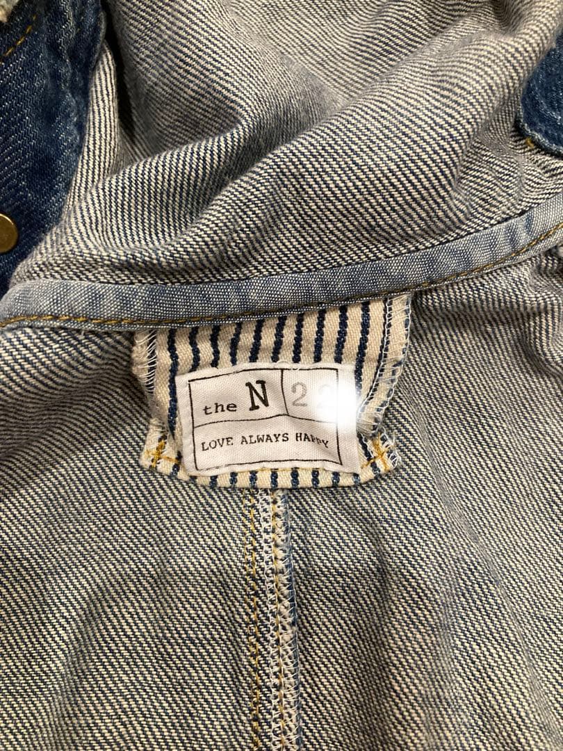 大人気 the N ダメージ加工 デニム　袖なしパーカー