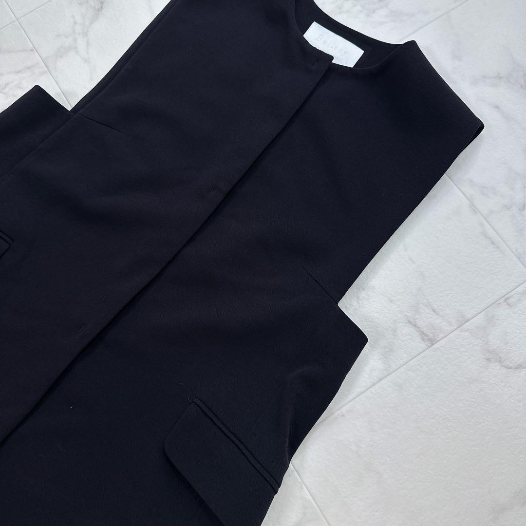 ボールジィTOMORROWLAND ドライアムンゼン クルーネックロングジレ　紺