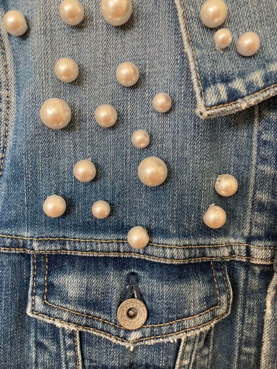 4/11までお値下げ☆YANUK×PARIGOT パール付きデニムジャケット