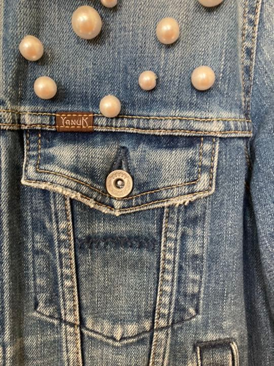 4/11までお値下げ☆YANUK×PARIGOT パール付きデニムジャケット