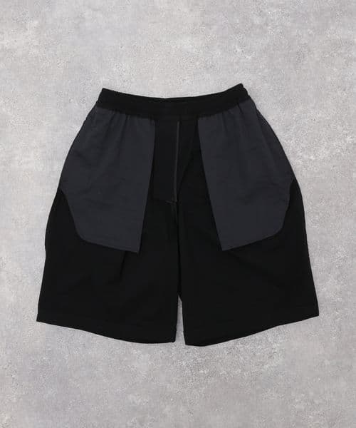 ATON エイトン　STRETCH NYLON WIDE EASY SHORTS
