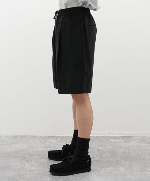 ATON エイトン　STRETCH NYLON WIDE EASY SHORTS