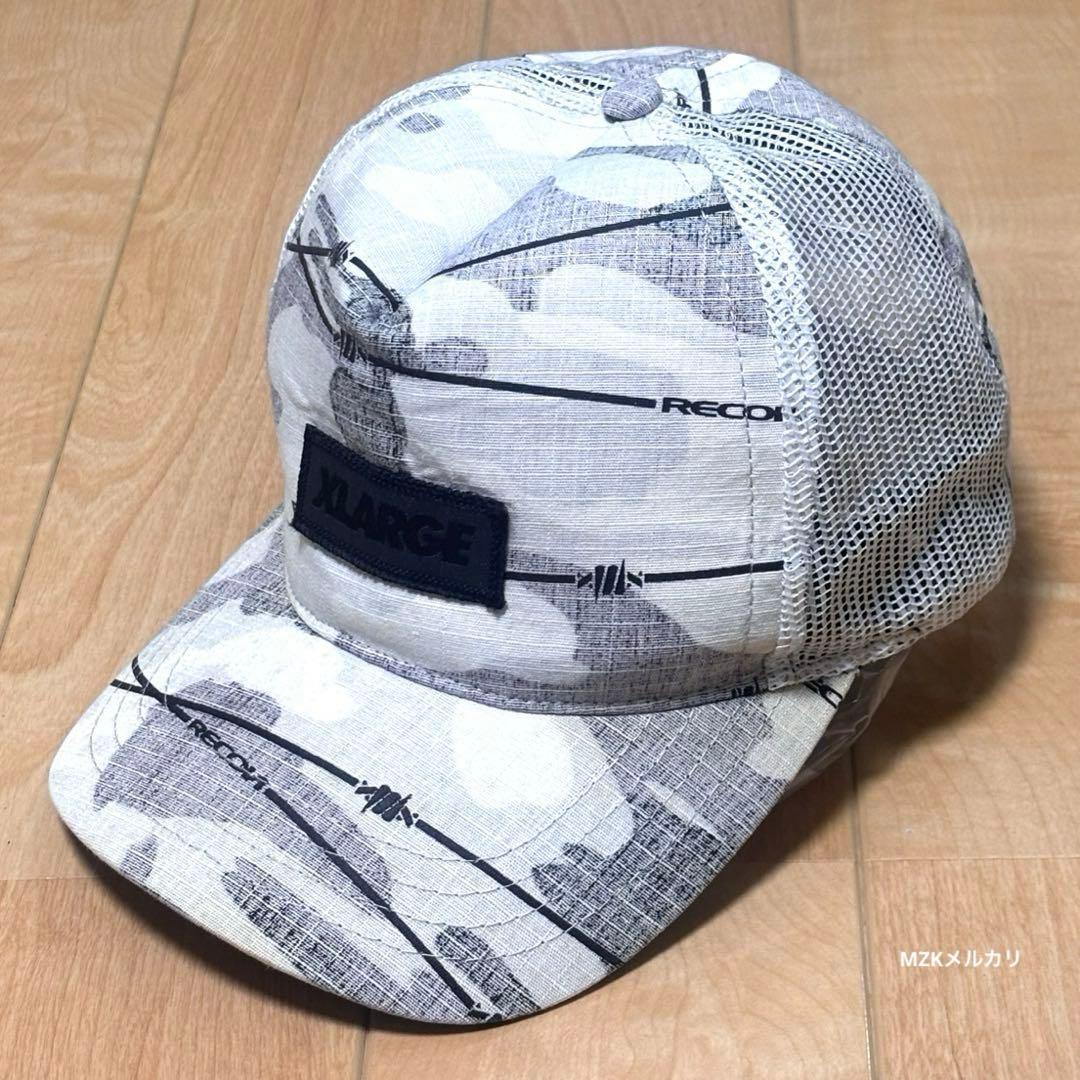 X-LARGE× RECON （W name ）迷彩　グレー　キャップ メッシュ