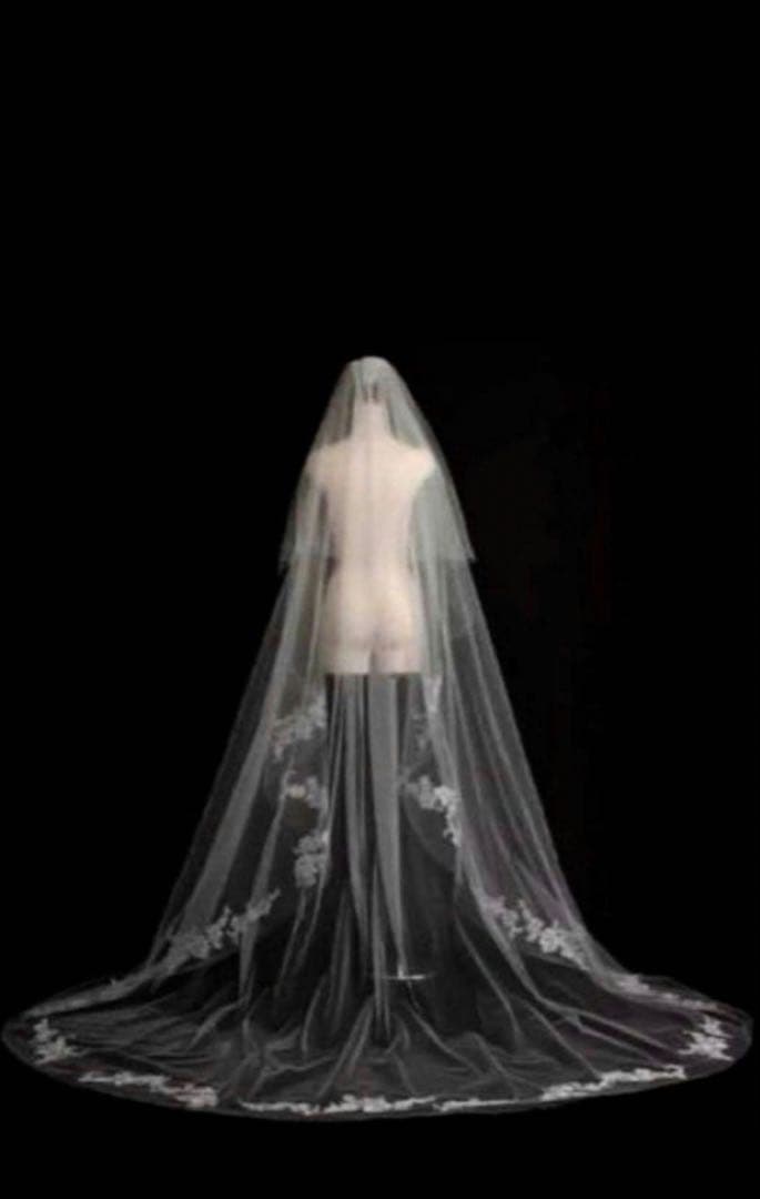 ワタベウェディング　LUANA-3 刺繍入りロングウェディングベール