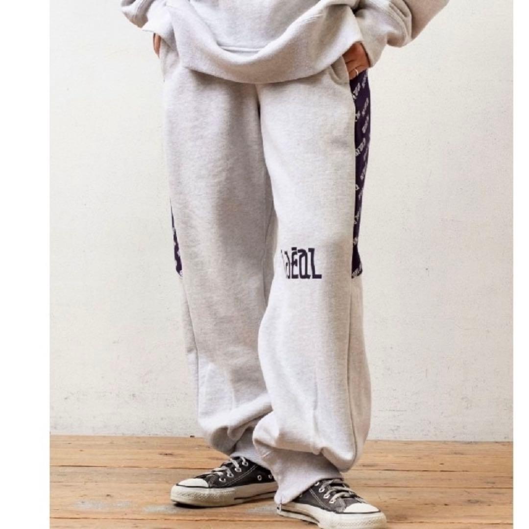 RNAラウンドテールパーカー&ルーズスウェットパンツ上下セットアップ杢グレー