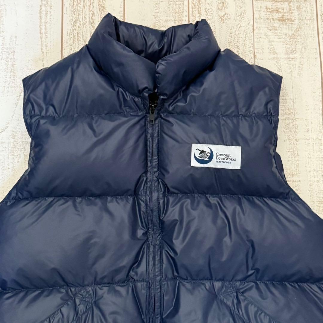 美品！USA製【クレセントダウンワークス】NBNW ダウンベスト　ネイビー