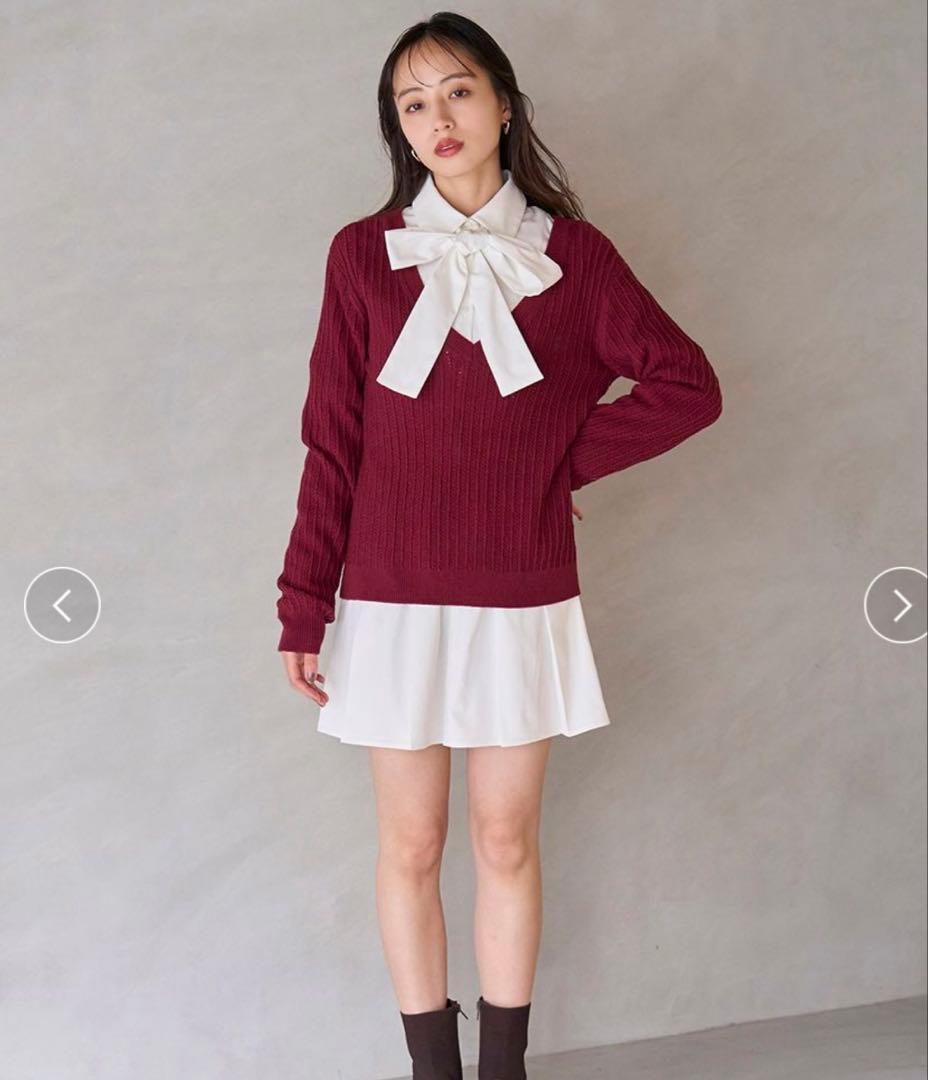 【SNIDEL】シャツコンビチュニック