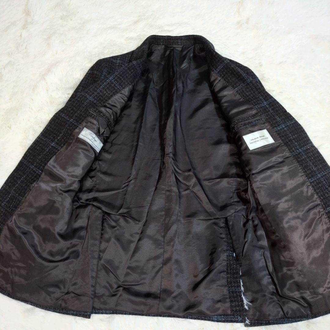 ユニバーサルランゲージ　カノニコ　ジャケット　チェック　ツイード　ブラウン