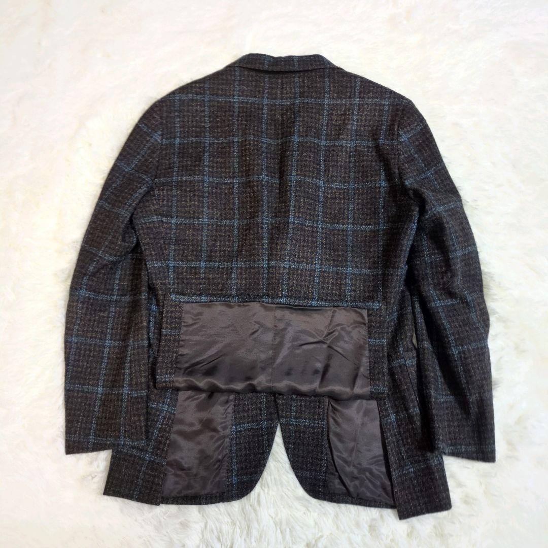 ユニバーサルランゲージ　カノニコ　ジャケット　チェック　ツイード　ブラウン