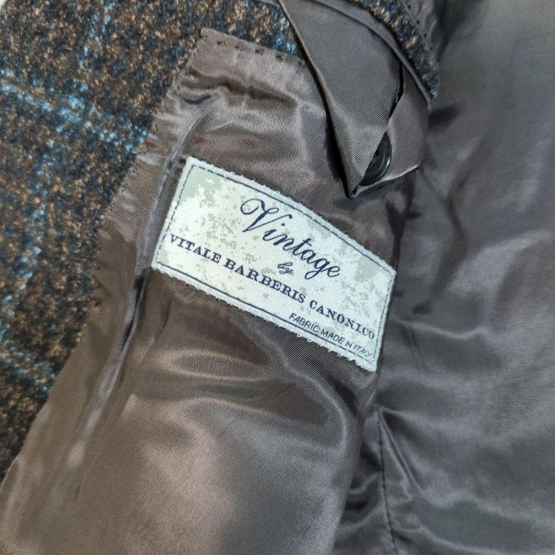 ユニバーサルランゲージ　カノニコ　ジャケット　チェック　ツイード　ブラウン