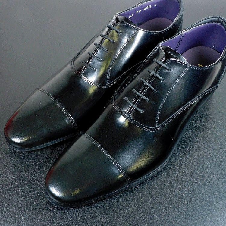 アド　新品 REGAL リーガル 24.5cm 黒 内羽 ストレートチップ