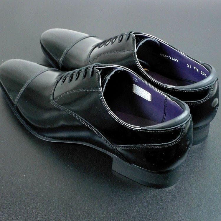 アド　新品 REGAL リーガル 24.5cm 黒 内羽 ストレートチップ