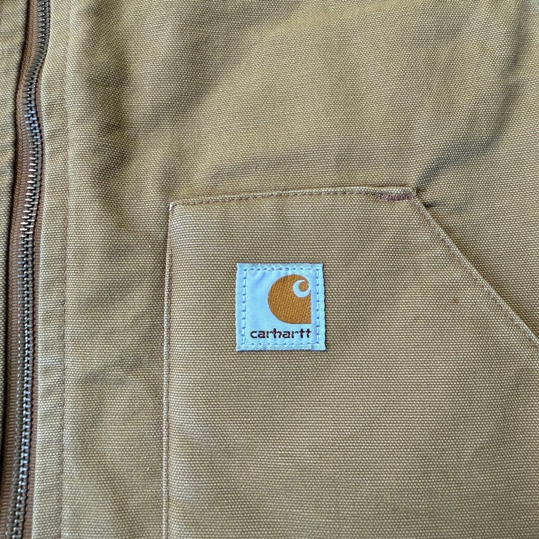 希少■carhartt カーハート【L】ダックベスト 雰囲気◎ブラウン フェード