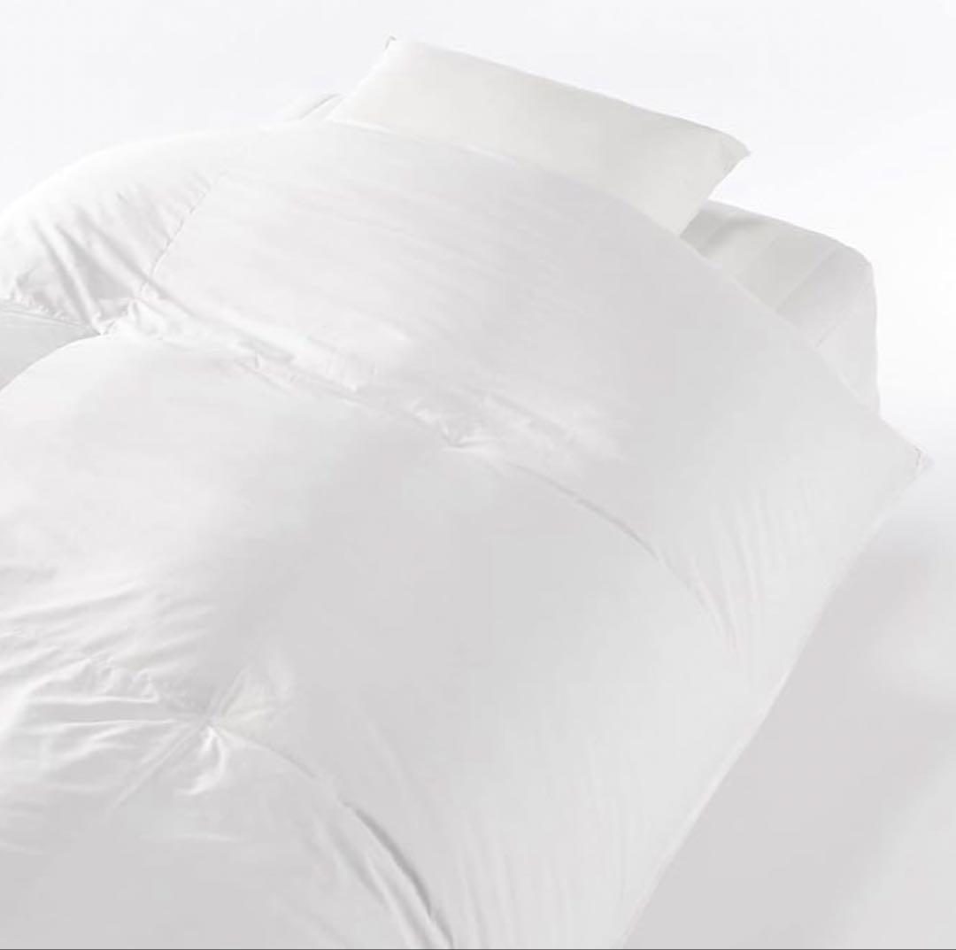 【無印良品】グレー羽毛掛ふとん・二層式・薄型/SD 170×210cm 良品計画