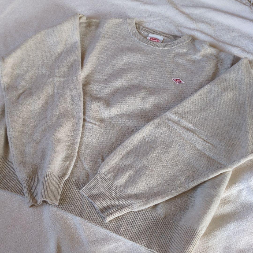 ＊美品＊DANTON ベージュ クルーネックセーター
