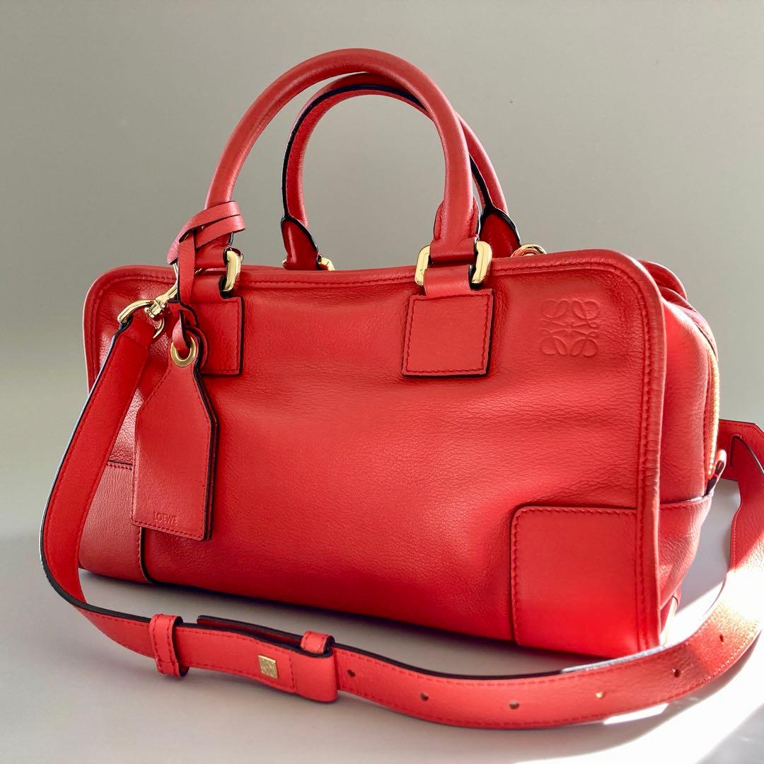 美品 LOEWE ロエベ アマソナ28 ハンド ショルダーバッグ レザー 後期型