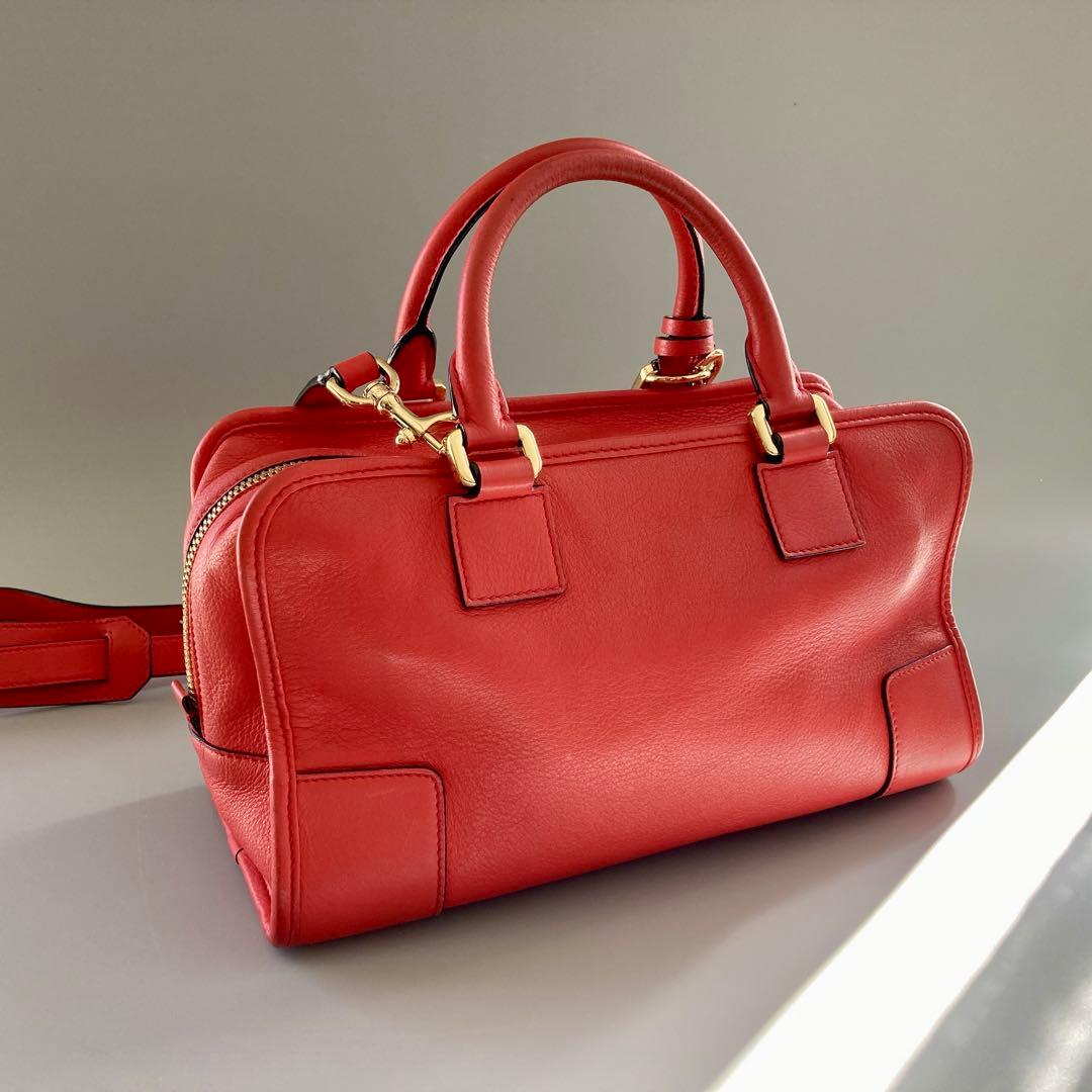 美品 LOEWE ロエベ アマソナ28 ハンド ショルダーバッグ レザー 後期型