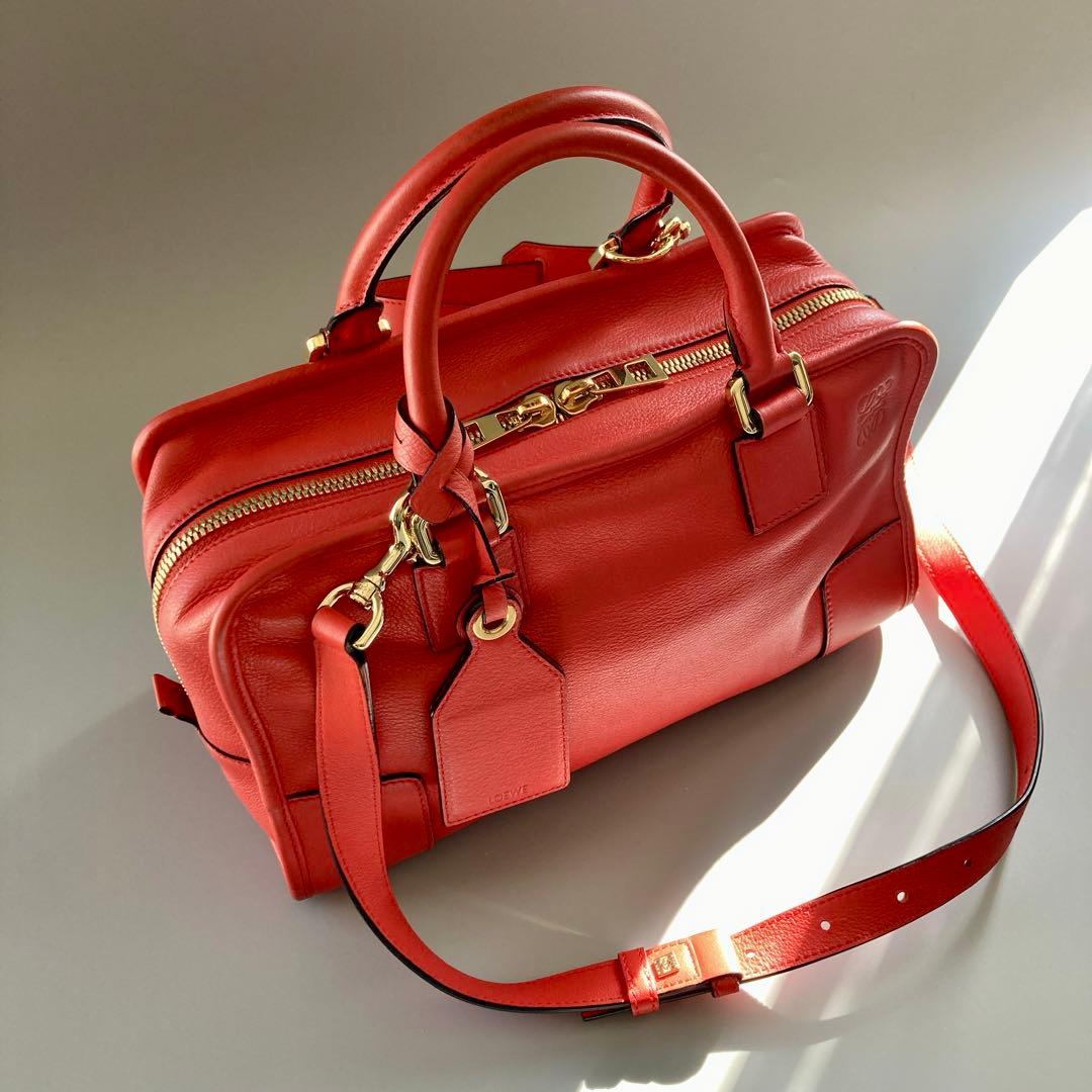 美品 LOEWE ロエベ アマソナ28 ハンド ショルダーバッグ レザー 後期型