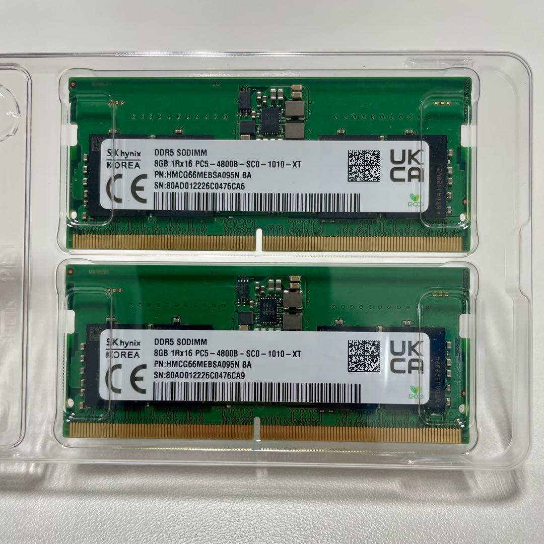 SK hynix DDR5-4800 SODIMM 8GB 2枚組