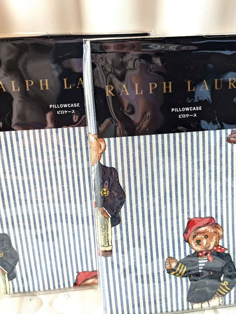 ★ラルフローレン★　ピロケース　ベア柄　２点セット
