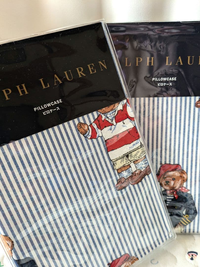 ★ラルフローレン★　ピロケース　ベア柄　２点セット