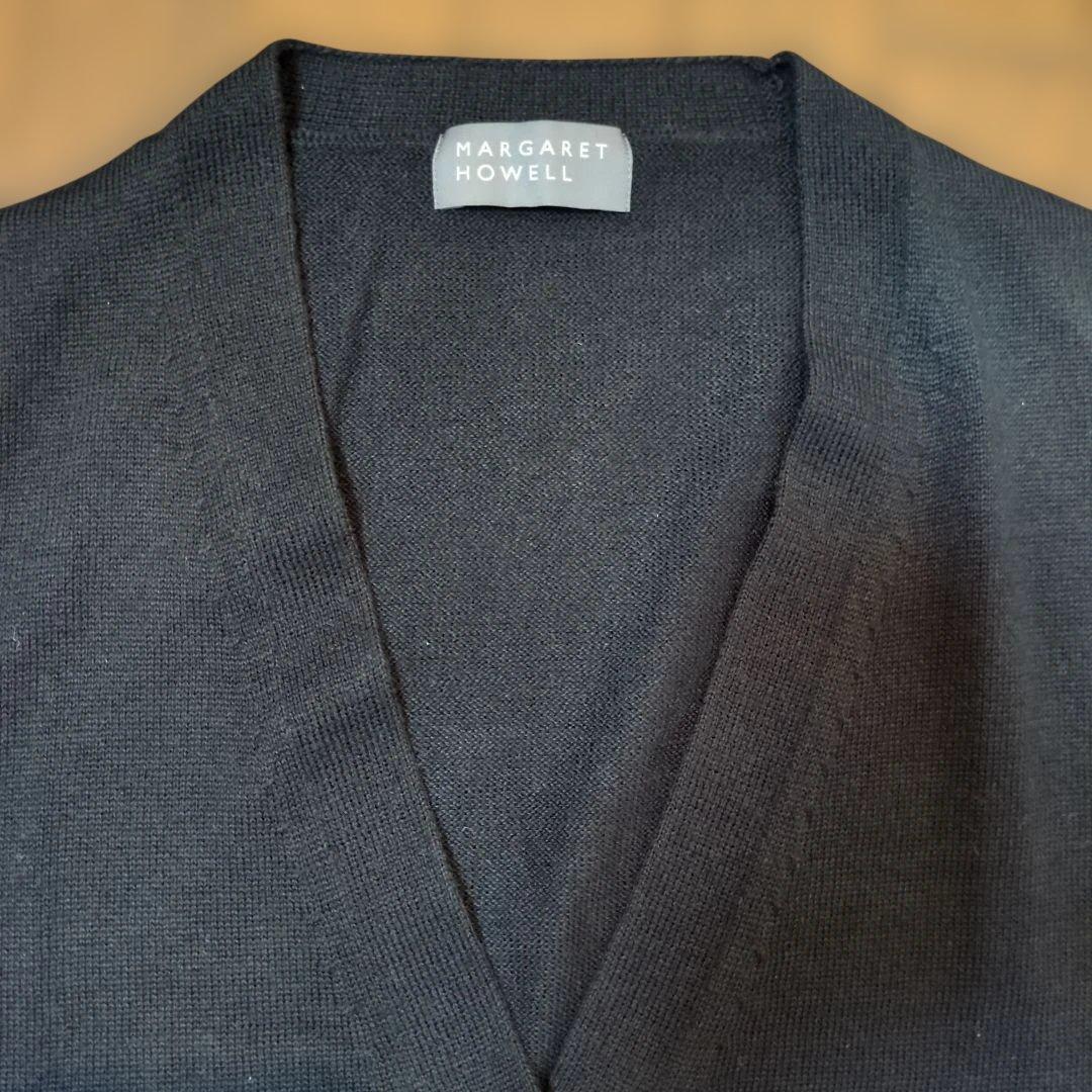 MARGARET HOWELL ブラックニットベスト