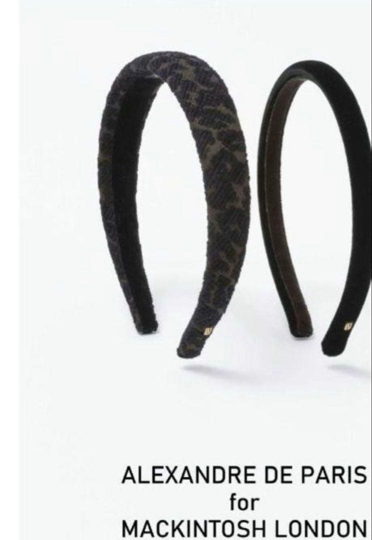 ALEXANDRE DE PARIS　カチューシャ　ベロア　豹柄