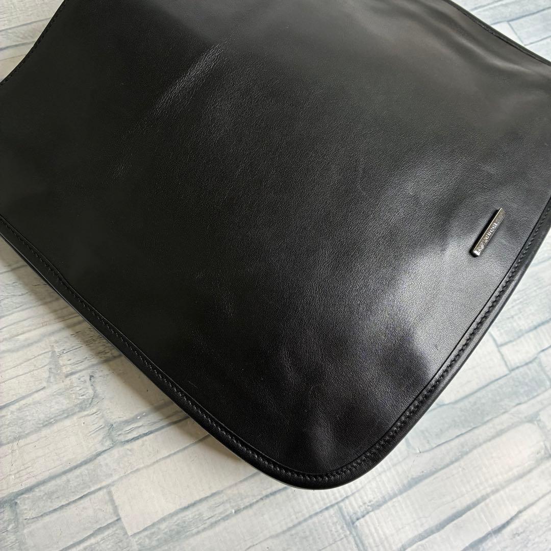 極美品　90 GUCCI グッチ　レザー　ショルダーバッグ　GG柄　ks2