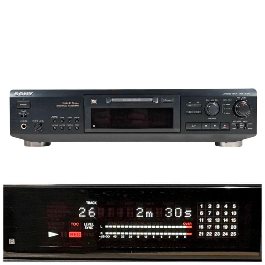 ◆優良動作品◆SONY ソニー MDS-JE700 MDレコーダー ブラック