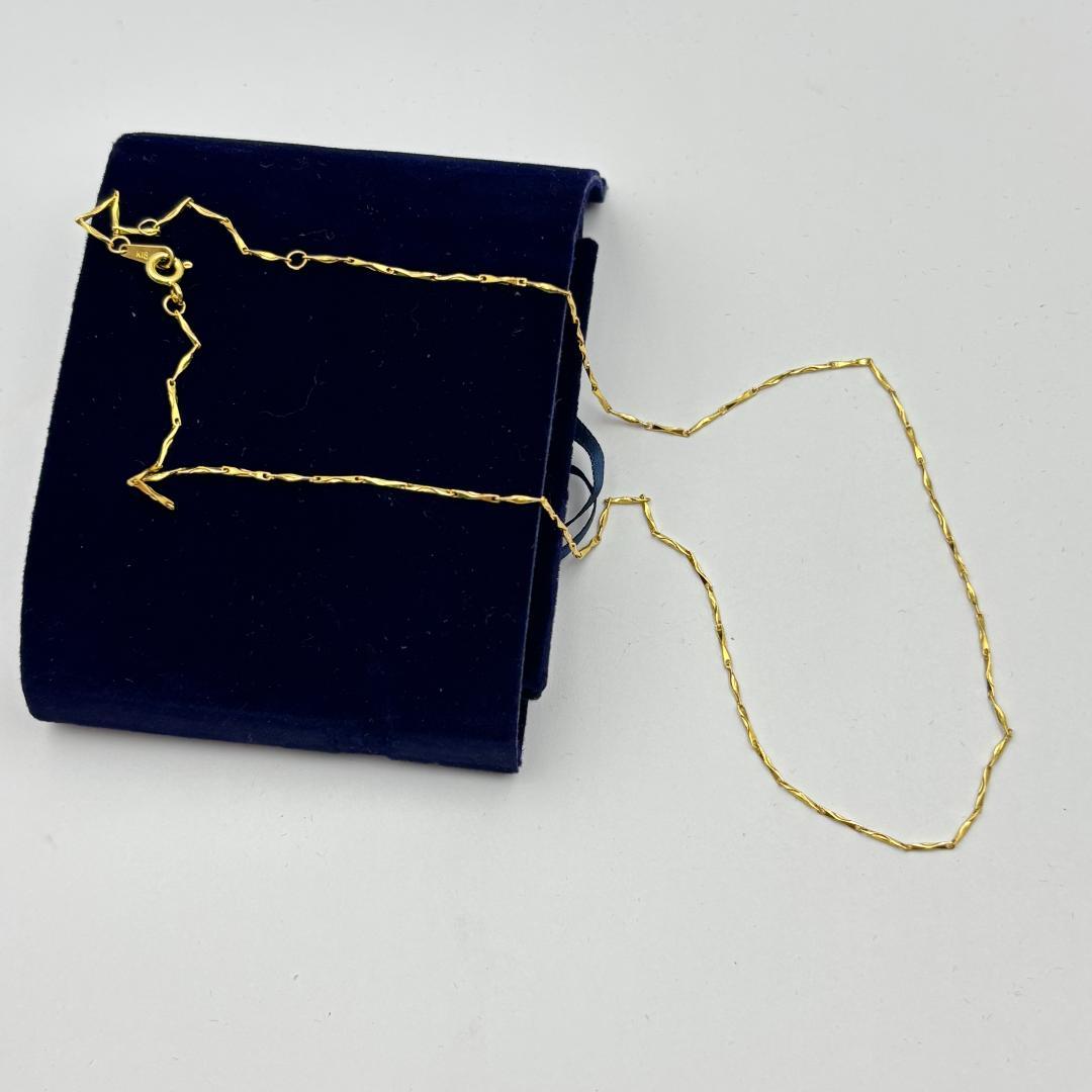 ⭐ 極美品 ✨ユニークデザイン K18 ゴールドネックレス 1.8g