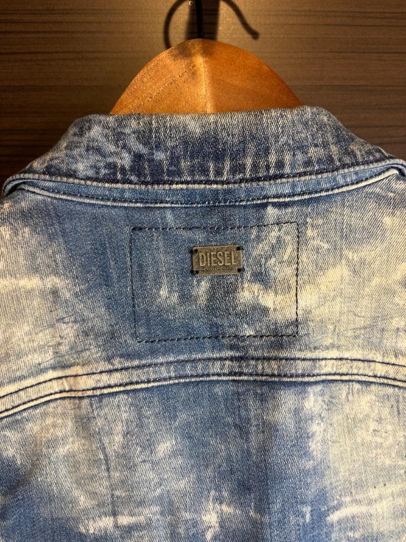 【DIESEL】ヴィンテージウォッシュ デニムジャケット クロップド丈