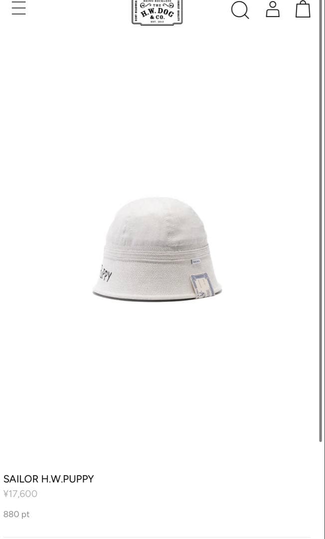 THE HW.DOG & CO. バケットハット　38