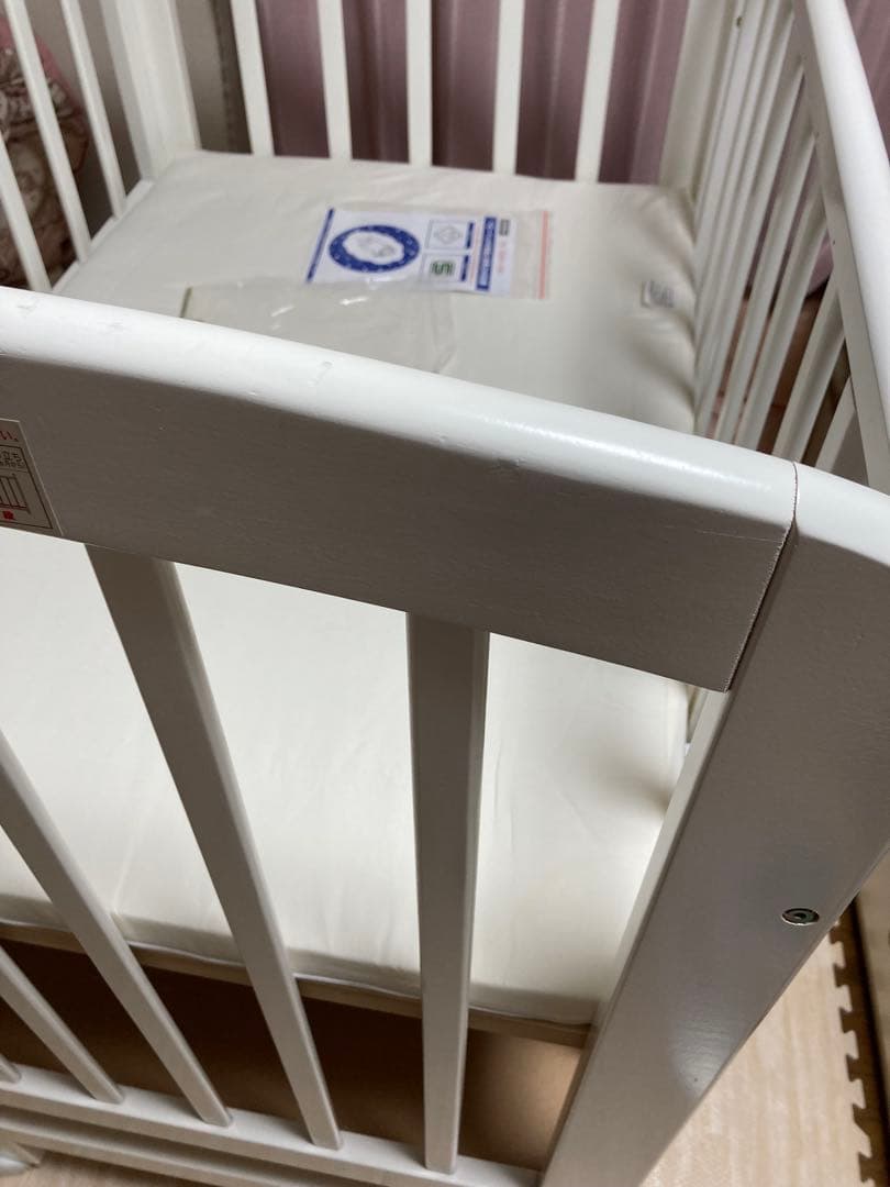 カトージ　ベビーベッド　ハイポジションミニベッド　アーチ　ホワイト　02028