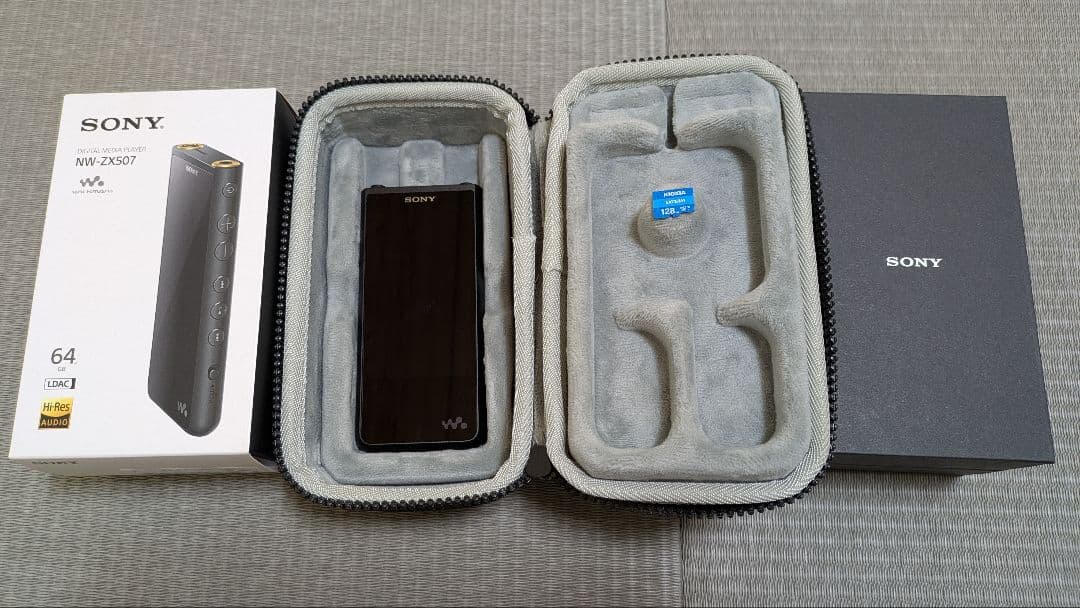 (未使用に近い)SONY NW-ZX507 64GB ケース・128GBカード付