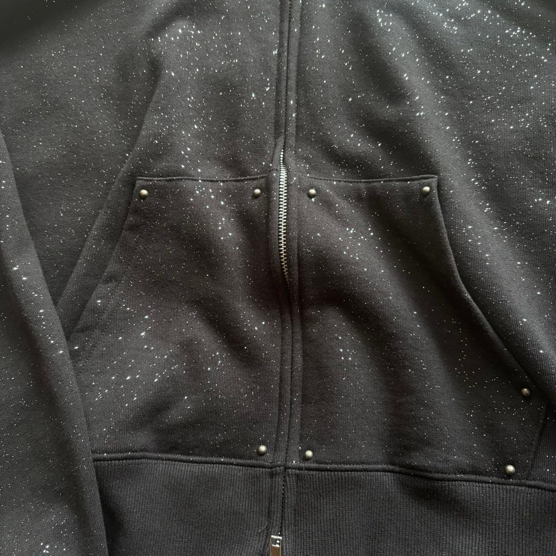 トップス 9090 girl Logo Glitter LightZip Hoodie