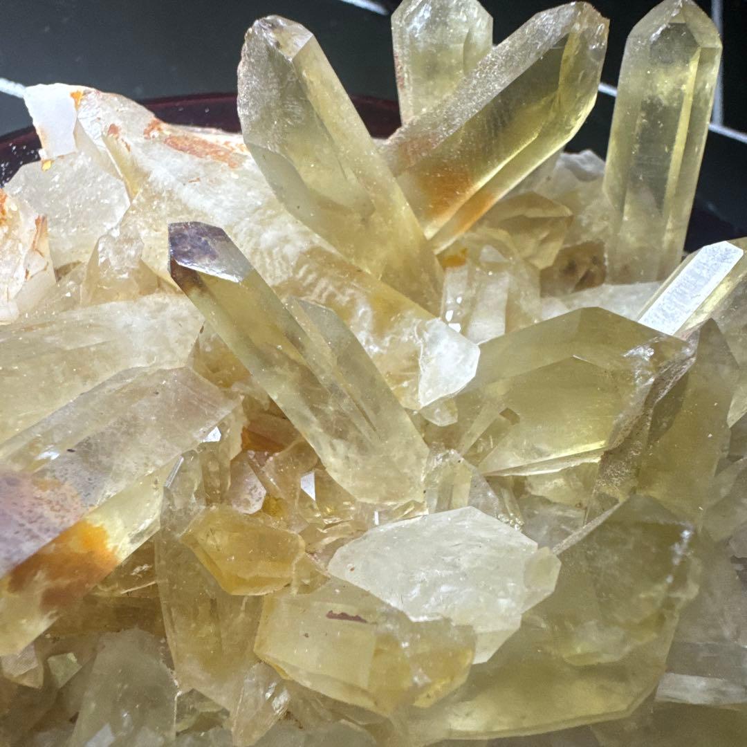 【高品質】天然シトリンクラスター 台座付 おまけ付