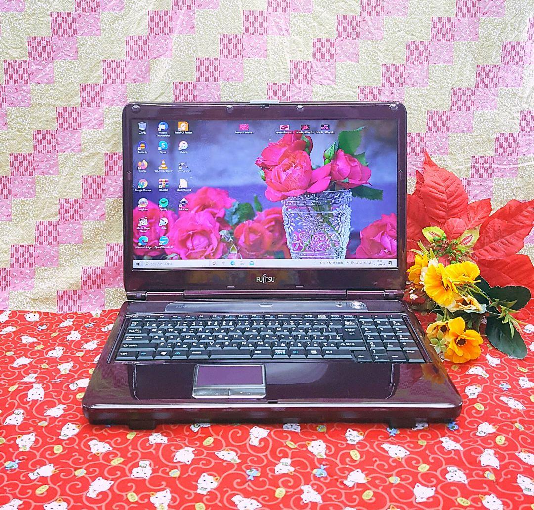 極上品/美品/大容量SSD256新Win11搭載！ワインレッド色/動画&画像編集