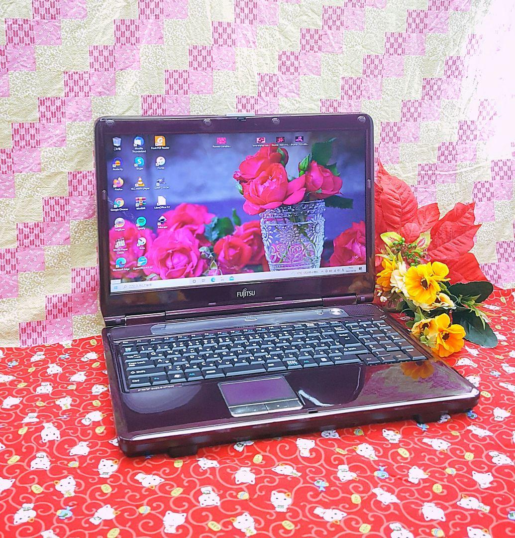 極上品/美品/大容量SSD256新Win11搭載！ワインレッド色/動画&画像編集