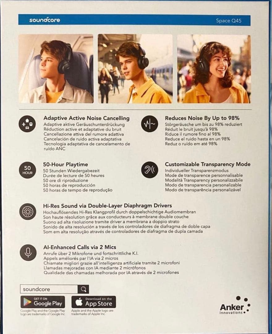 ヘッドホンAnker Soundcore Space Q45 ブラック