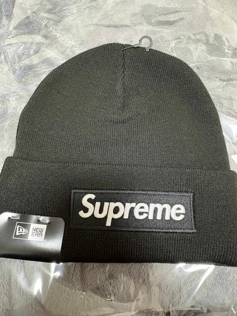 帽子 Supreme x New Era BoxLogoBeanie black