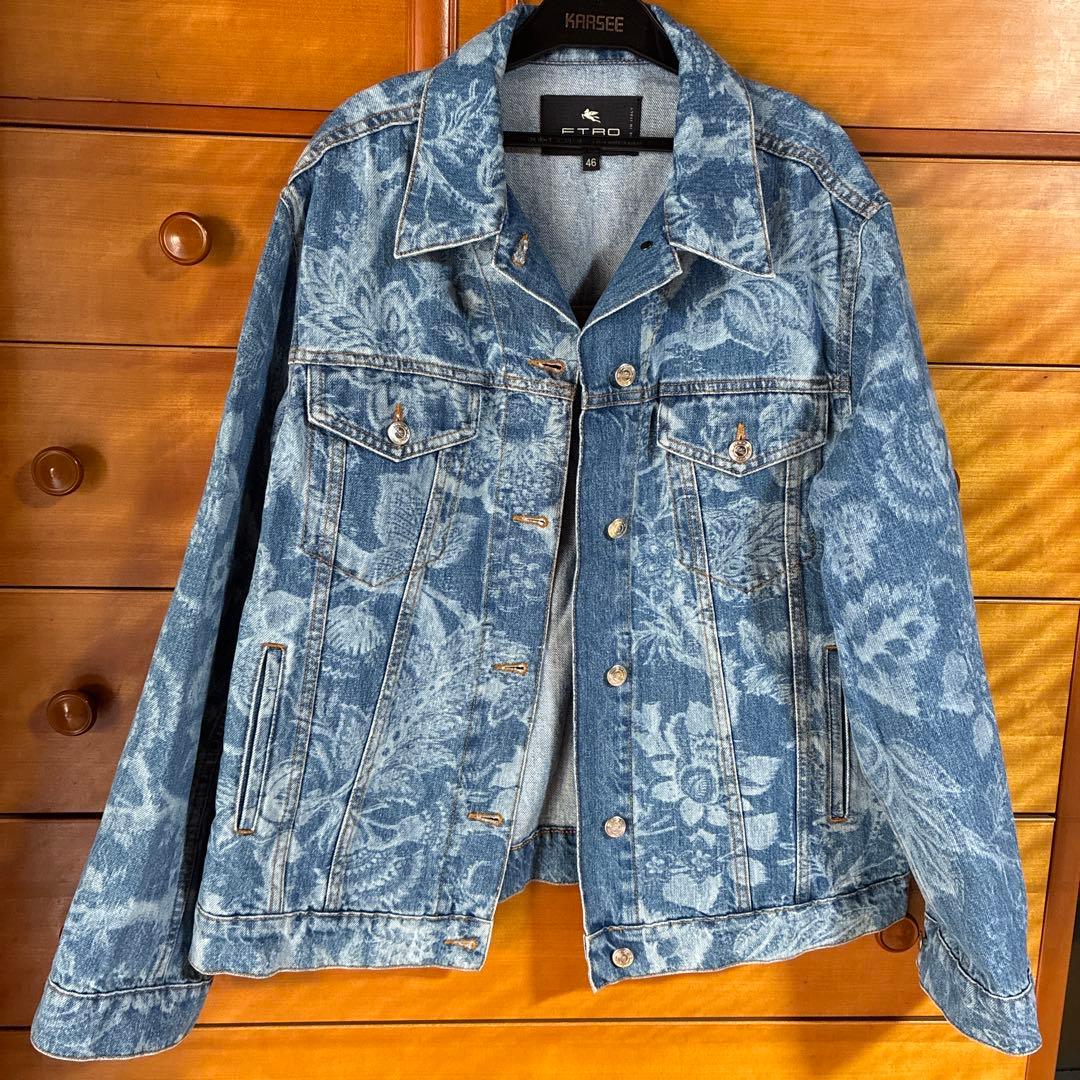 ETRO 花柄デニムジャケット 46