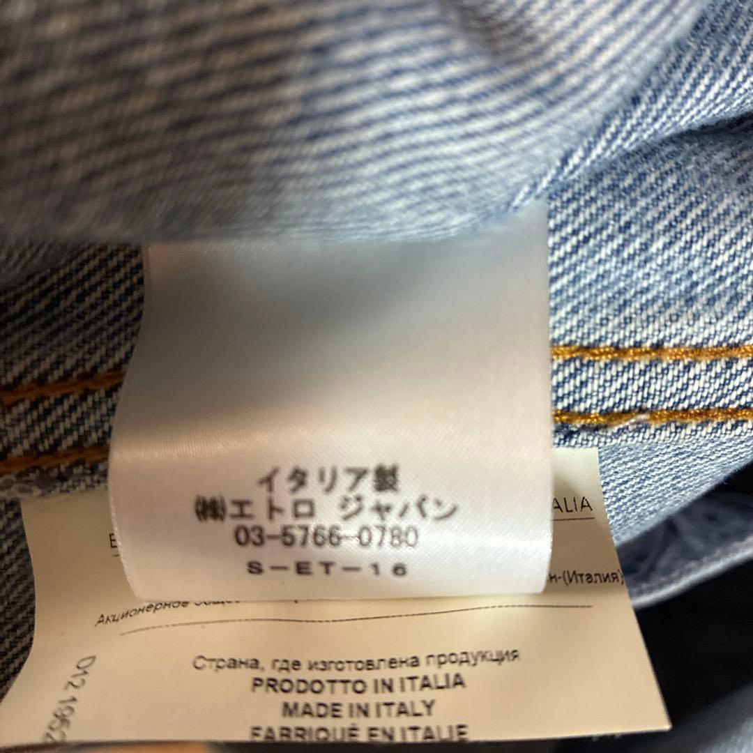 ETRO 花柄デニムジャケット 46