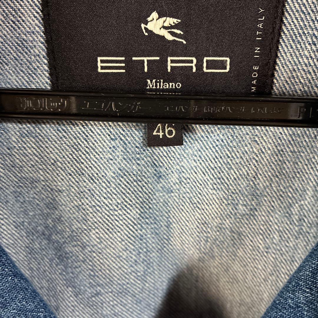 ETRO 花柄デニムジャケット 46