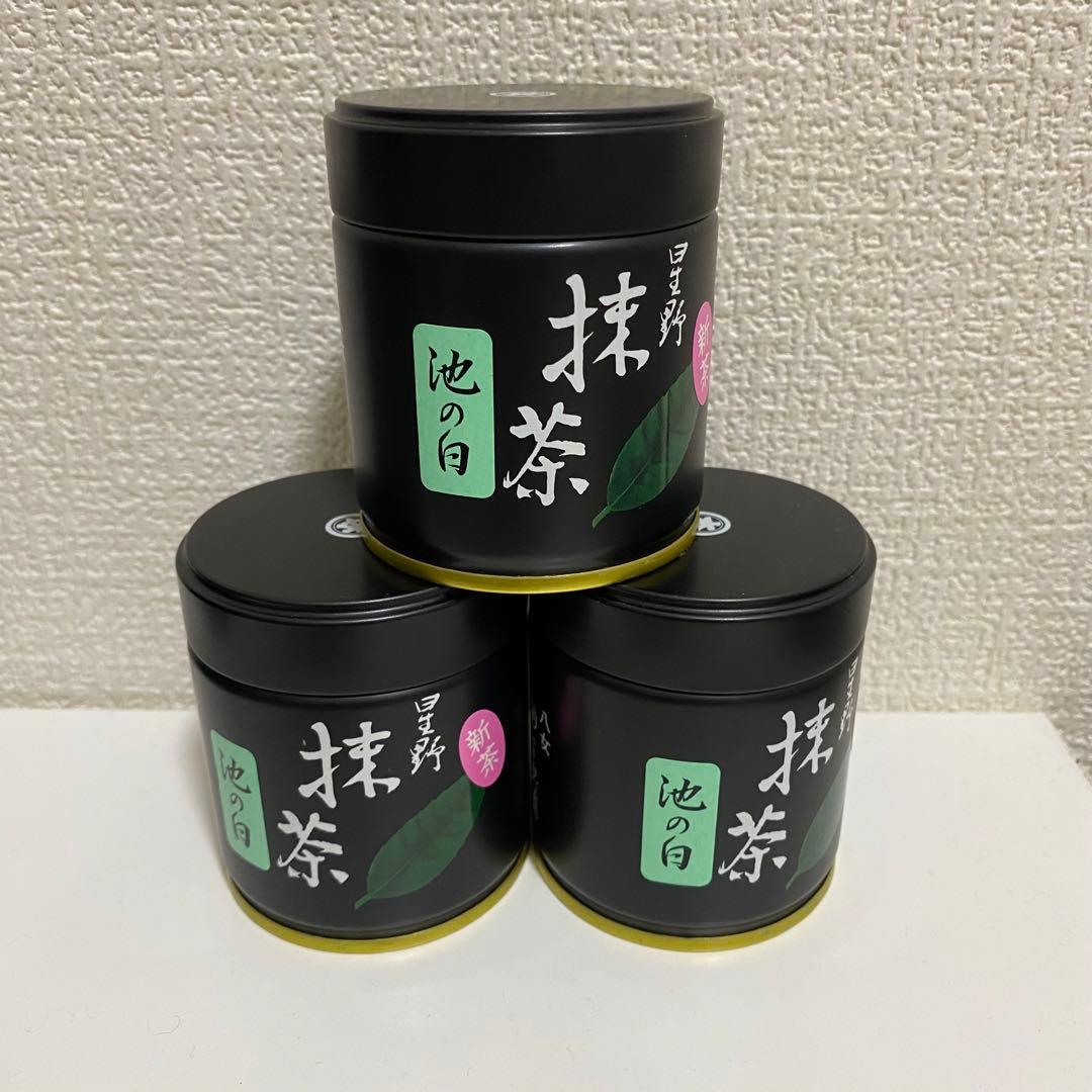 星野抹茶　池の白　40gx3缶