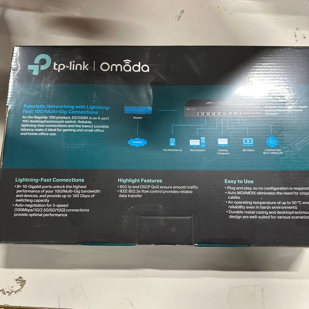 ルーター・ネットワーク機器 TP-Link Omada 8-Port 10G Switch DS1008X