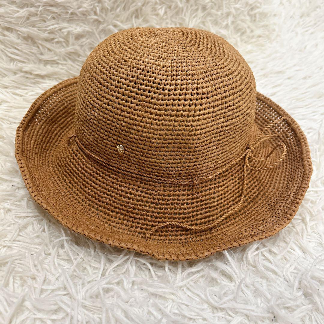 ヘレンカミンスキー　プロバンス　ラフィアハット　　ブラウン