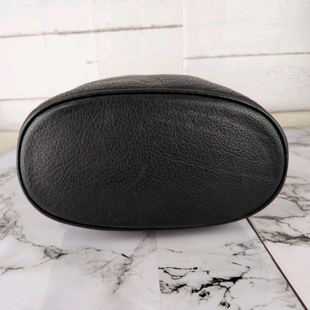 【美品】コーチ☆オールドコーチ　シボ革　チャーム　ショルダー　肩掛け　バッグ　黒